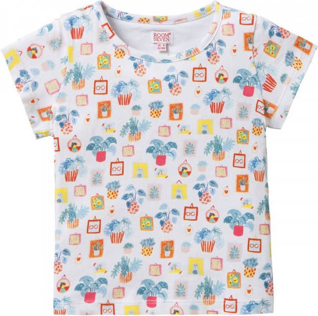 Room Seven Jersey t shirt tins voor meisjes wit