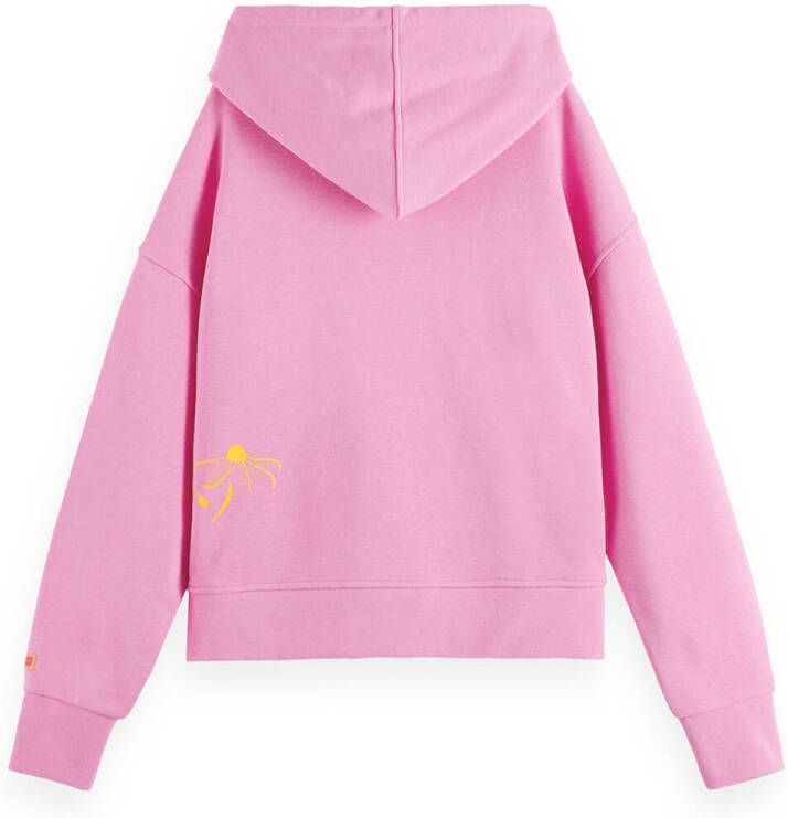 Scotch & Soda Hoodie in biologische katoenblend met print