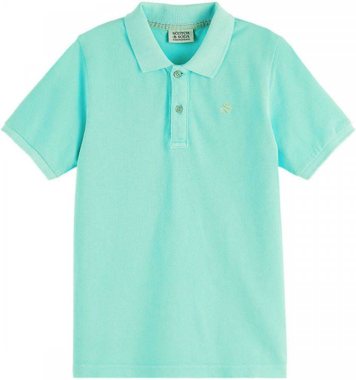 Scotch & Soda Polo van piqué, katoen met logoborduring