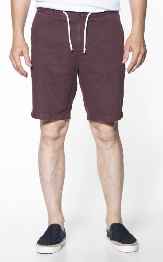 Scotch & Soda Straight fit korte broek in linnenblend