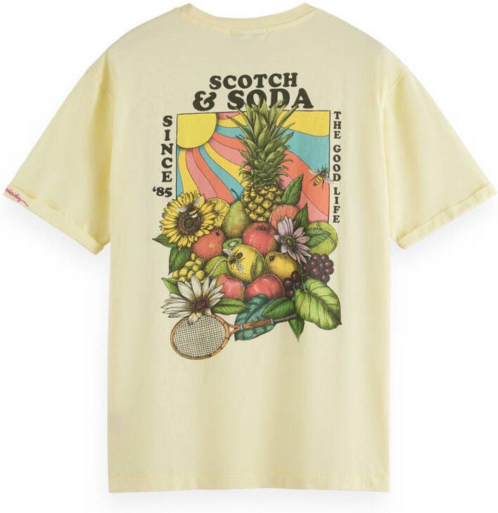 Scotch & Soda T shirt korte mouw , Geel, Heren