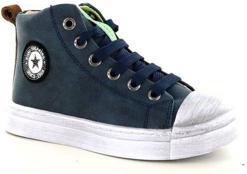 Shoesme SH21W025 A hoge leren sneakers blauw