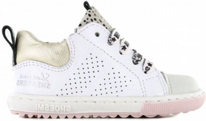 Shoesme EF21S012-B leren sneakers wit/zwart