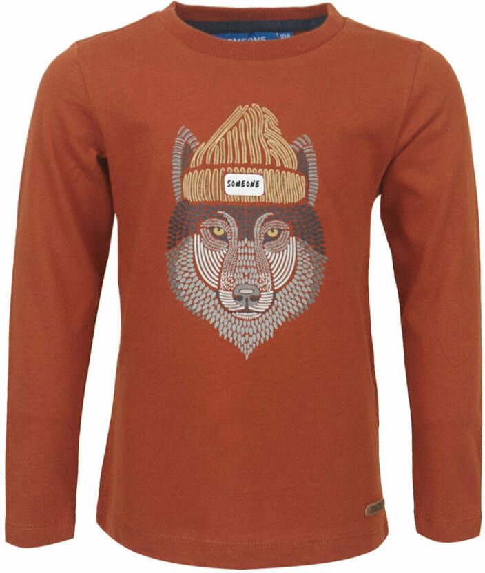 Someone jongens shirt LUND SB 03 C bruin
