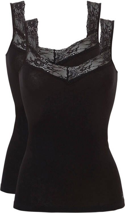 ten Cate hemd met kant(set van 2)zwart