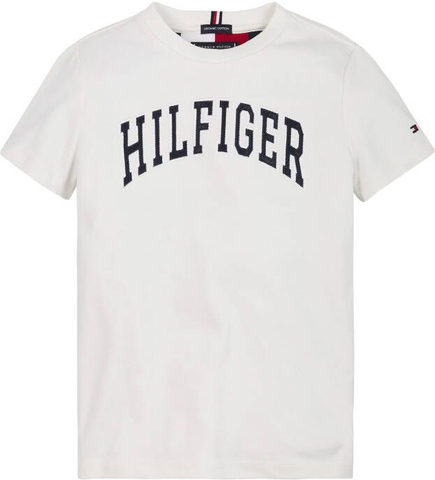 Tommy Hilfiger Varsity T shirt Ecru Kb0Kb07600 YBH , Wit, Heren