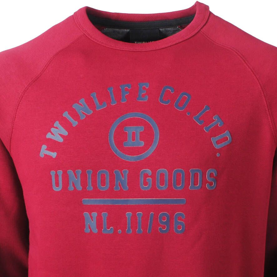 Twinlife heren sweater bordeaux