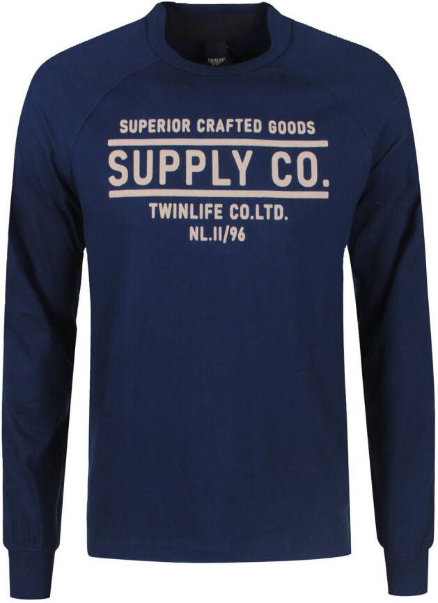 Twinlife heren t shirt lange mouwen