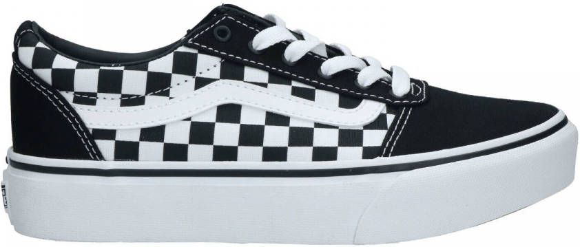 VANS Ward Checkerboard Platform sneakers zwart/wit