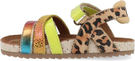 Vingino Vienna Sandaal Meisjes Bruin/Geel/Meerkleurig