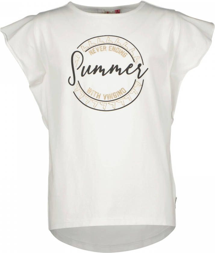 Vingino T shirt Isee met printopdruk wit