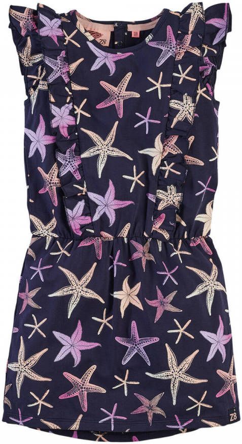 Z8 ! Meisjes Jurk -- All Over Print Katoen/elasthan