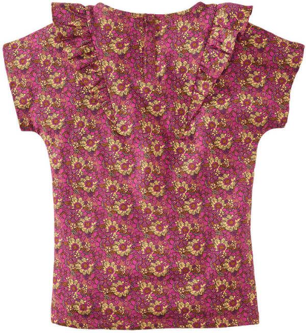 Z8 ! Meisjes Shirt Korte Mouw -- All Over Print Katoen/elasthan