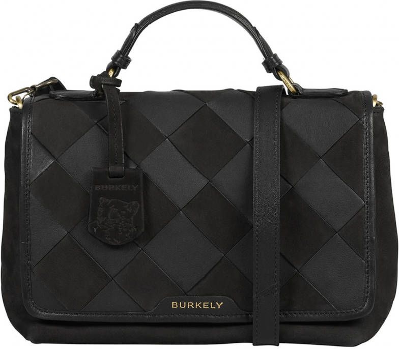 Burkely Even Elin schoudertas zwart Leer 472224