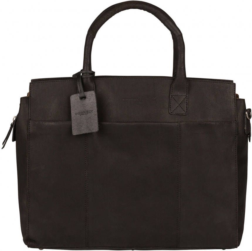 Burkely Laptop schoudertas Vintage Doris Laptopbag 15.6 Inch Zwart