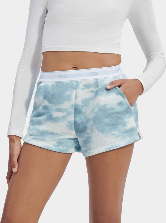 Ugg Albin joggingbroek met opdruk voor Dames in Blue Tie Dye,, Katoen