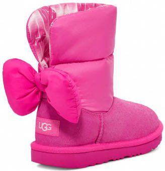 Ugg Bailey Maxi laars met strik voor Grote Kinderen in Pink,, Textiel