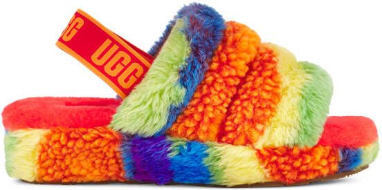 Ugg Fluff Yeah Cali Collage Pantoffels voor Dames in Cream