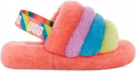 Ugg Fluff Yeah Slide in Peach Bliss Multi