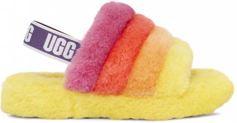 Ugg Fluff Yeah Slide Sandalen voor Babies in Yellow,, Shearling