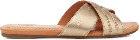 Ugg Kenleigh slipper voor Dames in Gold Metallic,, Leder