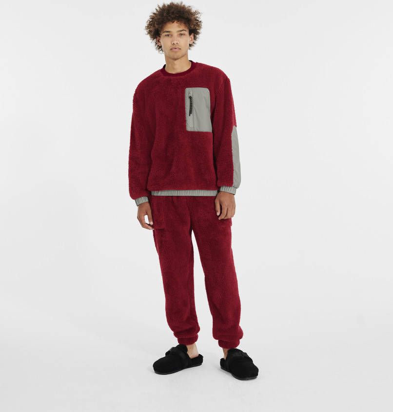 Ugg M Niko Sherpa Jogger in Rich Red/Cobble