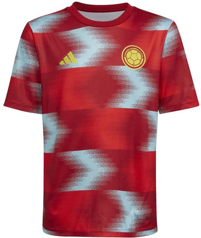 adidas Colombia Trainingsshirt Pre Match Bordeaux/Turquoise Kinderen