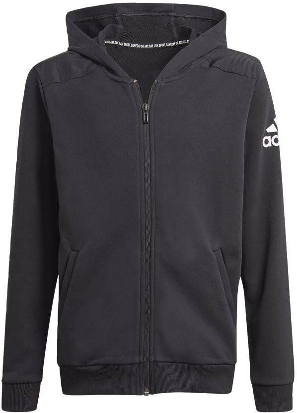 adidas Hoodie Badge of Sport Zwart/Wit Kinderen