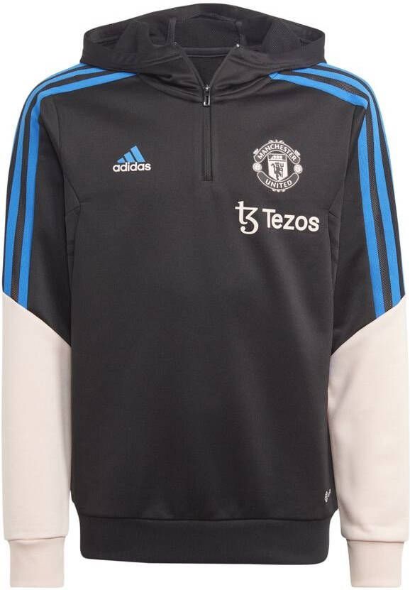 Adidas Kids adidas Manchester United Track Hoodie 2022 2023 Kids Zwart Wit Blauw