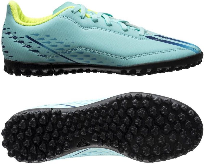 adidas X Speedportal .4 TF Al Rihla Turquoise/Blauw/Geel Kinderen
