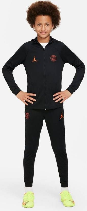 Nike Kids Paris Saint Germain Strike Nike Dri FIT knit voetbaltrainingspak voor kids Zwart