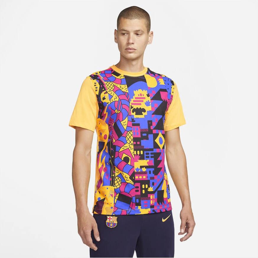 Nike Barcelona Trainingsshirt Voice Geel/Blauw