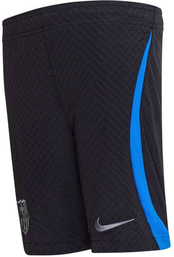 Nike Kids FC Barcelona Strike Nike Dri FIT knit voetbalshorts voor kids Zwart
