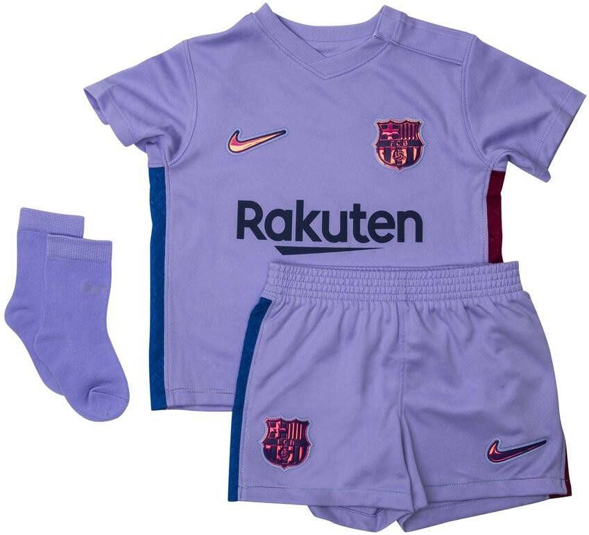 Nike FC Barcelona 2021/22 Uit Voetbaltenue voor baby's/peuters Paars