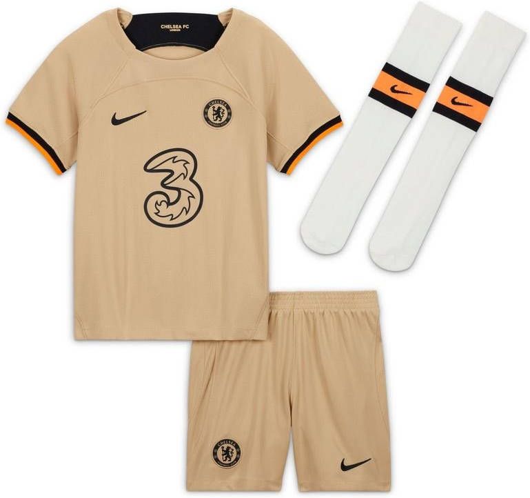 Nike Chelsea FC 2022/23 Derde Voetbaltenue voor kleuters Bruin