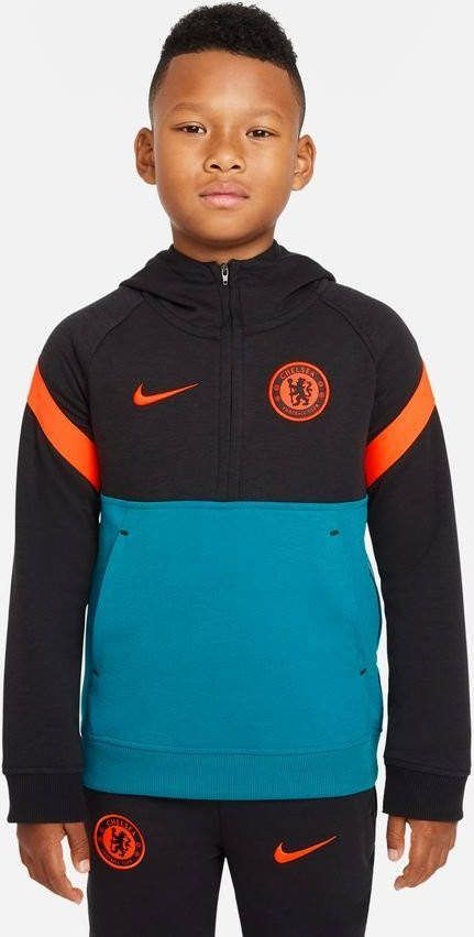 Nike Chelsea Hoodie Travel Fleece Zwart/Blauw/Oranje Kinderen