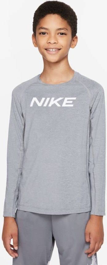Nike Pro Trainingsshirt Dri FIT Grijs/Wit Kinderen