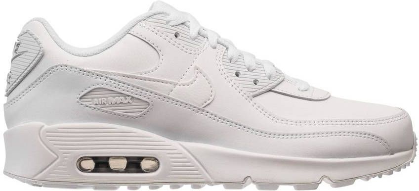 Nike Sneakers Air Max 90 Leer Wit/Zilver Kinderen