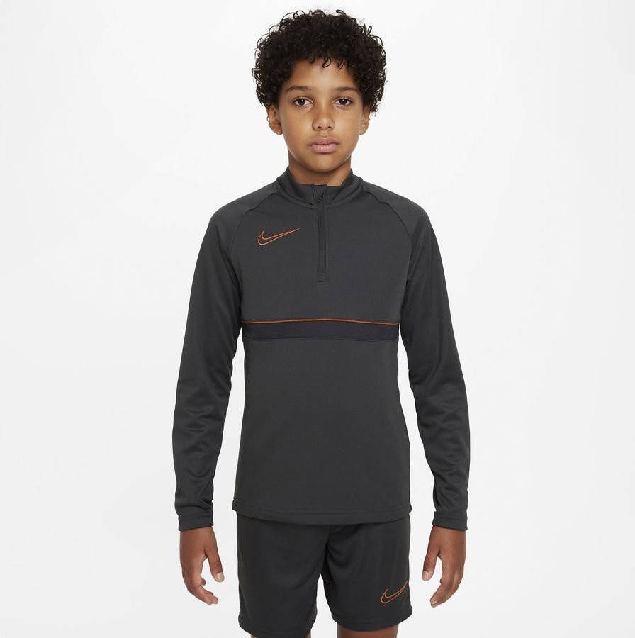 Nike Trainingsshirt Academy 21 Drill Top Grijs/Oranje Kinderen