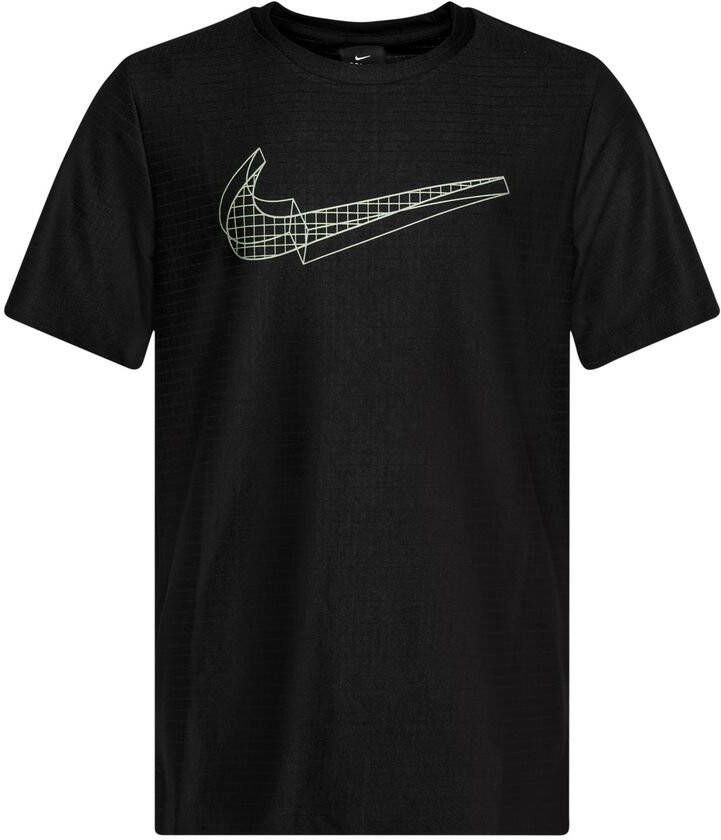 Nike Trainingstop met graphic en korte mouwen voor jongens Zwart
