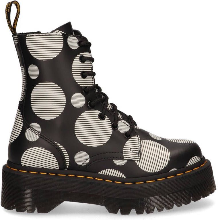 Dr Martens Jadon Polka Dot Smooth Leather Platform Boots Dr. Martens, Zwart, Dames