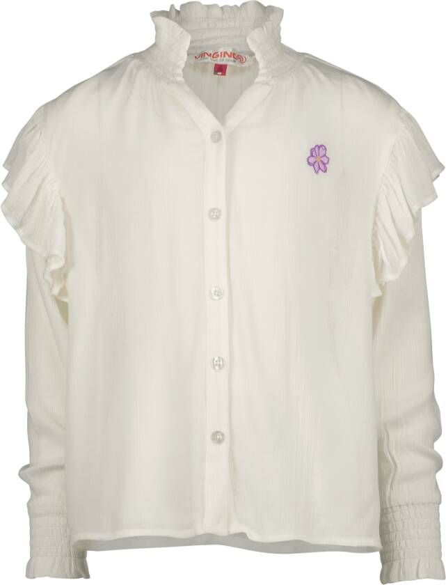 VINGINO ! Meisjes Blouse Lange Mouw -- Off White Viscose