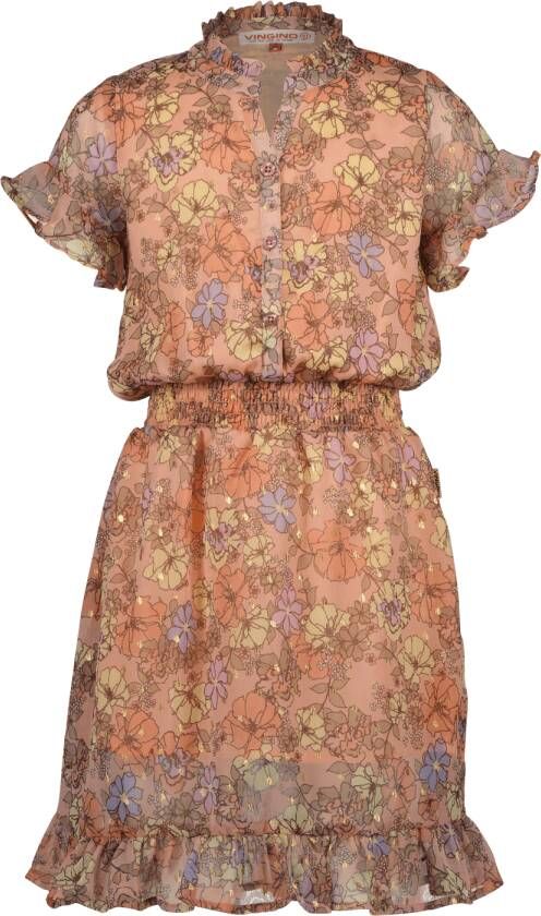 VINGINO ! Meisjes Jurk -- All Over Print Katoen/polyester