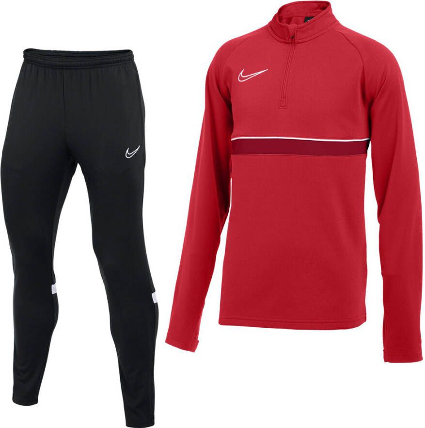 Nike Dri Fit Academy 21 Trainingspak Rood Zwart Wit