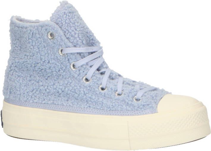 Converse Chuck Tayler All Star Sherpa Platform sneakers lichtblauw/wit