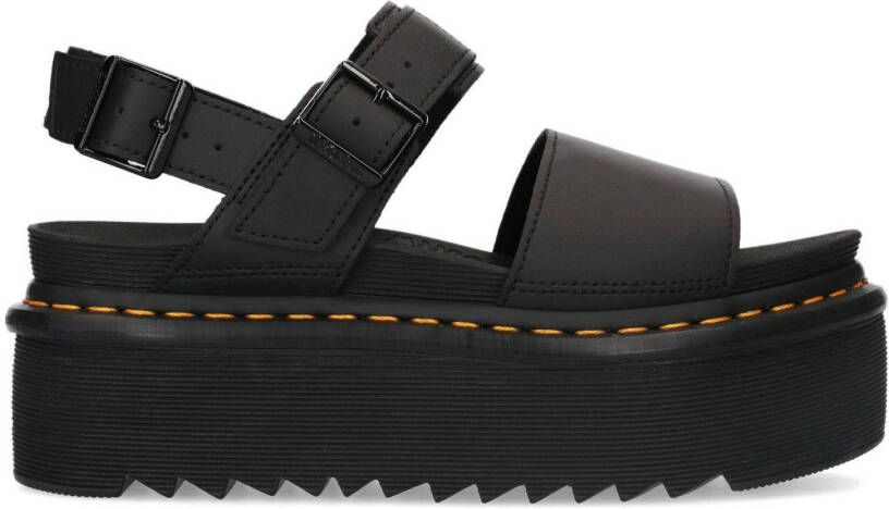Dr Martens Dr. Martens Voss Quad leren plateau sandalen zwart