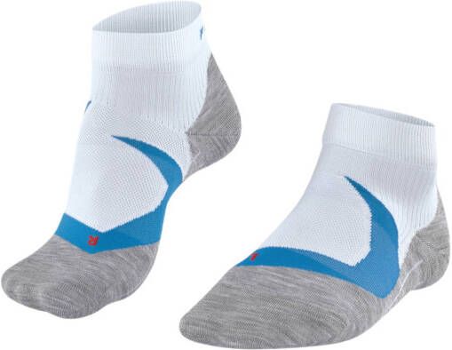 Falke cool short ru4 hardloopsokken wit/blauw heren