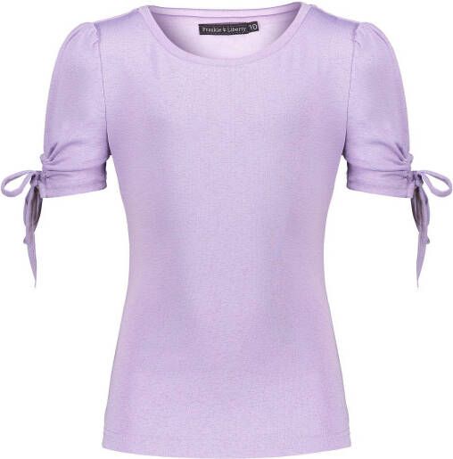 Frankie & Liberty ! Meisjes Shirt Korte Mouw Maat 140 Lila Polyester/elasthan