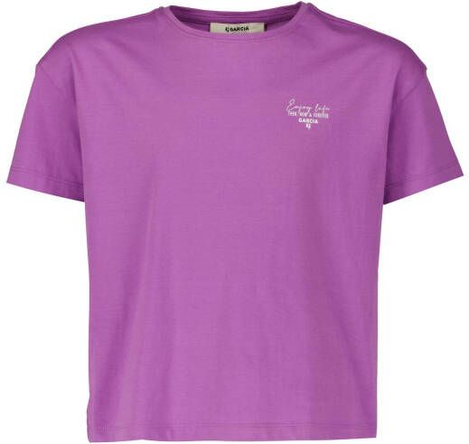 Garcia T shirt van biologisch katoen paars