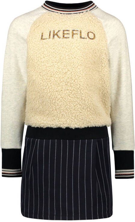 Like Flo sweatjurk donkerblauw/ecru